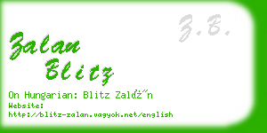 zalan blitz business card